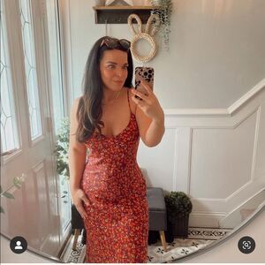 NWT ZARA SATIN EFFECT PRINT DRESS